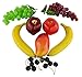 JEDFORE Mixture of Artificial Apple Banana Cherries Mango Grape Lifelike Simulation Realistic Fake Fruit for Home Decoration