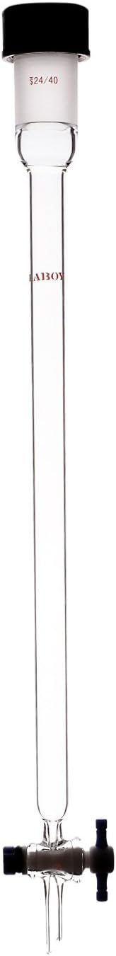 Laboy HMC021603 Glass Chromatography Column with 24/40 Rodaviss Joint 17 mm Column O.D.305 mm Effective Length