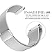 Magnetic Milanese Loop Replacement Stainless Steel Watch Band Strap for Moto 360 2nd Gen Man 46mm (Silver, 22mm)