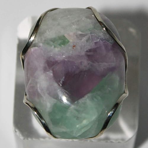 rainbow fluorite ring