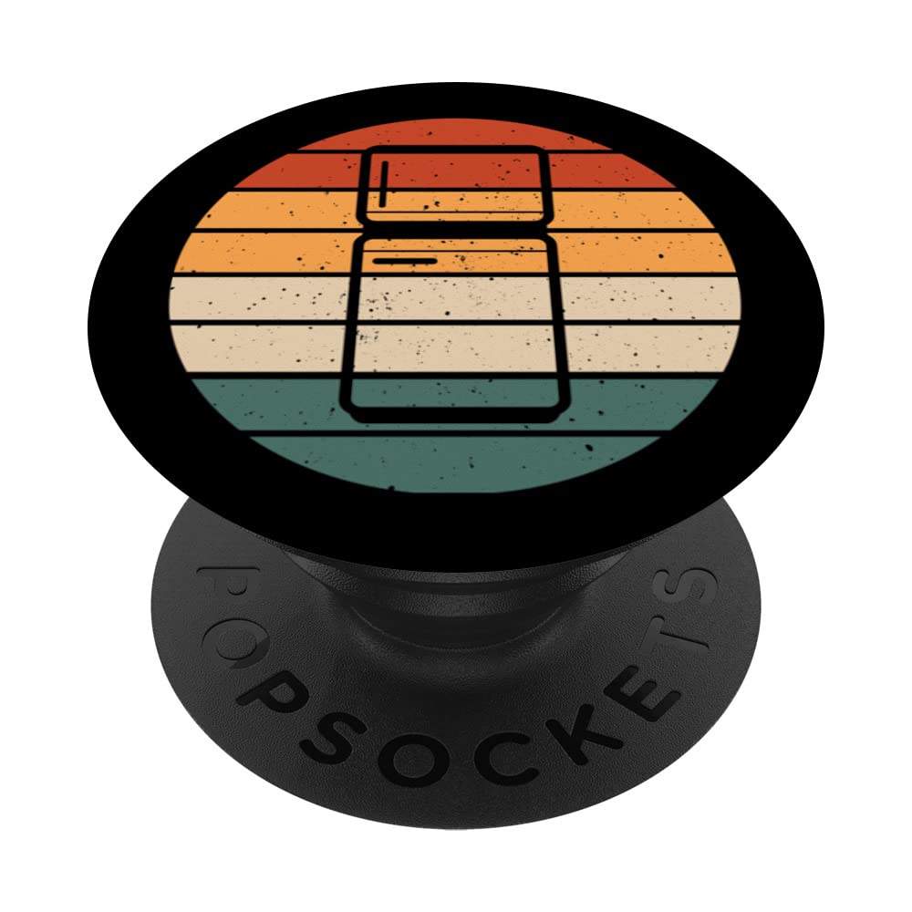 Retro Refrigerator Design Freezer And Fridge Lover PopSockets Swappable PopGrip