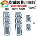 Cruise Runners Hidden Alcohol Flask for Liquor Rum Runners for Cruise Plastic Disguised Containers Smuggle Booze 6x32 oz. 2x8oz