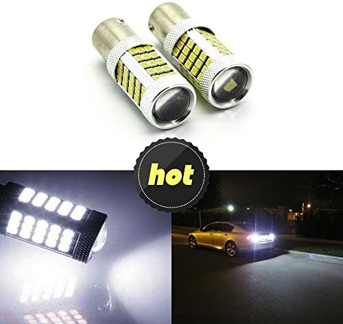 2x 1156 2835 66SMD No Error Canbus 360¡ã White LED Backup Reverse Turn Brake Light Bulb DRL Driving Light P21W 1156 7506 BA15S