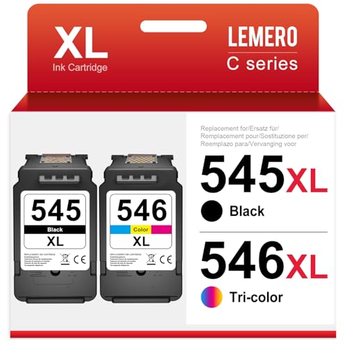 545XL 546XL Patronen Kompatibel für Canon Druckerpatronen 545 546 XL Multipack PG-545 CL-546 für Canon Pixma MX495 tR4550 TS3350 TS3150 TS3151 MG2555s