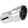 BORLA 20237 Exhaust Tip 2.25" Inlet - 3.5" Single Round Rolled-Edge Angle-Cut Intercooled Outlet - 6.5" Long Exhaust Tip Embossed With BORLA Logo. Weld On Mounting Method.