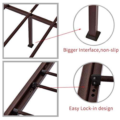 Metal Daybed Frame Twin Steel Slats Platform Base Box Spring Replacement Bed Sofa for Living Room Guest Room (Twin, Dark Copper) - Thumbnail 5