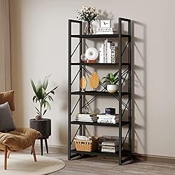 YITAHOME 5 Tiers Bookshelf, Artsy Modern