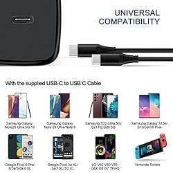 USB C Fast Wall Charger Block Plug with 6ft USB C