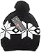 Bienvenu Women's Snowflake Hat Gloves and Scarf Winter Set,Black