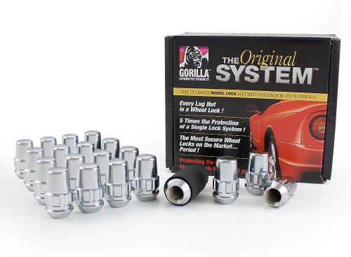 Gorilla Automotive 71683N "The System" Acorn Wheel Locks (1/2" Thread Size) - For 5 Lug Wheels
