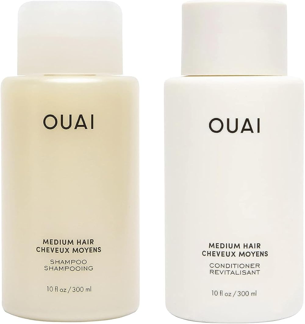 OUAI Medium Shampoo + Conditioner Set Nourishes with Babassu Coconut Oils 300 ml