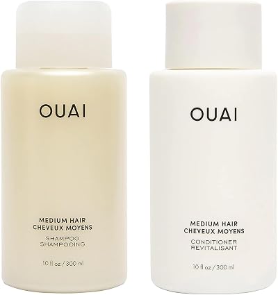 OUAI Medium Shampoo + Conditioner Set Nourishes with Babassu Coconut Oils 300 ml