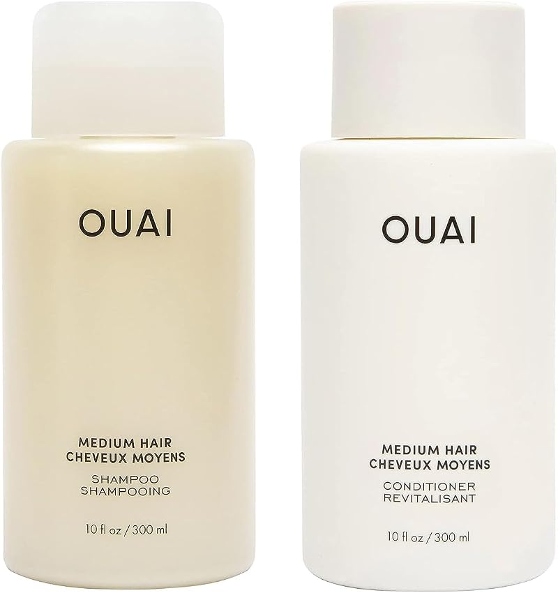 OUAI Medium Shampoo + Conditioner Set Nourishes with Babassu Coconut Oils 300 ml