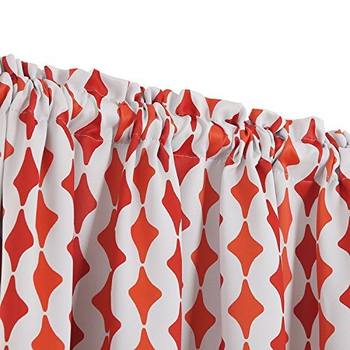 image for Deconovo Thermal Insulated Blackout Curtains Print Rod Pocket Drapes f