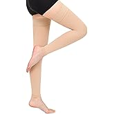 Wegitcs 20-30 mmHg Compression Stockings for Women & Men,Thigh High Medical Compression Socks,Support Graduated Compression Hose Sock for Treatment Varicose Veins Swelling-Closed Toe/Open Toe/Footless
