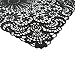 DII Vinyl Lace Placemats Stain Resistant, Set of 6, Black 6 Piece