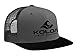 Joe's USA, Koloa Surf Mesh Back Wave Logo Trucker Mens Hat Black/Charcoal Grey with Black Embroidered Logo