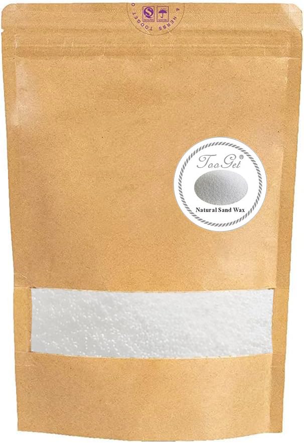 TooGet 400G Pearled Candle, Sand Candle Refillable Unscented Non Toxic Long Time Lasting Powder Candles for DIY Candle Wedding Decor Making