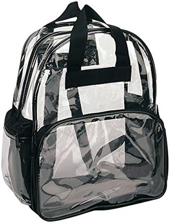 Clear Transparent School Security Backpack Shoulder Travel Book Bag 3 Pockets