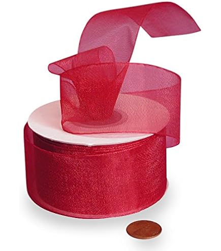 Amazon.com: White Shimmer Sheer Organza Ribbon, 1-1/2