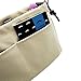 LIKU Canvas Handbag Organizers Insert Polyester Lining Bag in Bag Sturdy 10 Pockets 4 Colors 2 Size (Small, Beige)