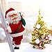 Sundlight Electric Santa Claus Climbing Ladder Doll Decoration Plush Doll Toy for Party Home Door Wall Decoration