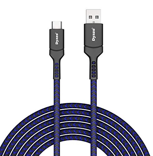 Dyazo 5 ft Type C 2.8 AMP Data Cable Extra Tough Unbreakable Nylon Braided USB Charge & Data Sync Compatible with Samsun