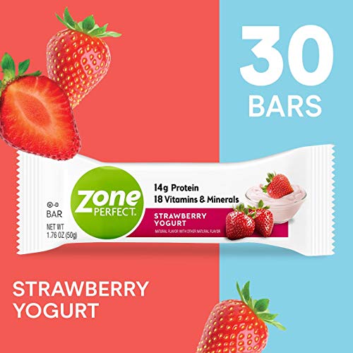 ZonePerfect Protein Bars, Strawberry Yogurt, High Protein, With Vitamins & Minerals (30 Count