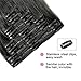 Double Weft Clip in 100% Remy Human Hair Extensions #1 Jet Black 14''-22'' Grade 7A Quality Full Head Thick Thickened Long Soft Silky Straight 8pcs 18clips for Women Fashion 16