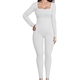 WINHUNT Women Workout Seamless Jumpsuit Yoga Ribbed One Piece Long Sleeve Leggings Romper
