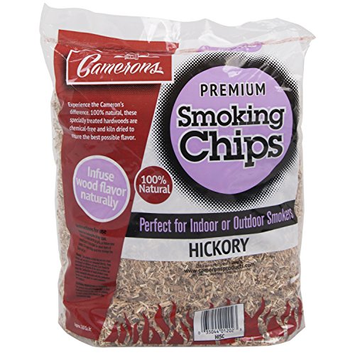 Camerons Products Hickory Wood Smoker Chips- 100% Natural, Fine Wood Smoking and Barbecue Chips- 2 lb. Bag