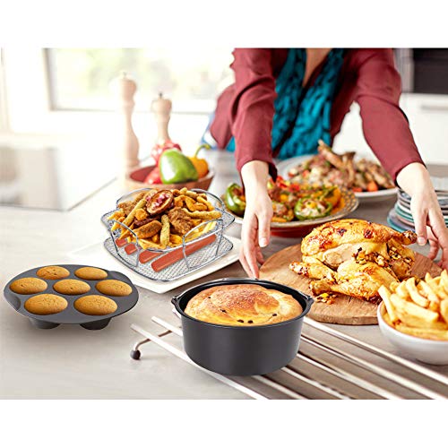 XL Air Fryer Accessories XL for Gowise Philips Cozyna, Set of 5, Fit for All 4.5QT, 5.3QT-5.8QT Airfryer