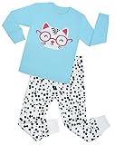 Girls Pajamas For Christmas Children Cat Clothes Size 2 to 7 Years
