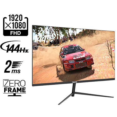 Thinlerain 24” Gaming Monitor 144Hz, Frameless Gaming LED Monitor with