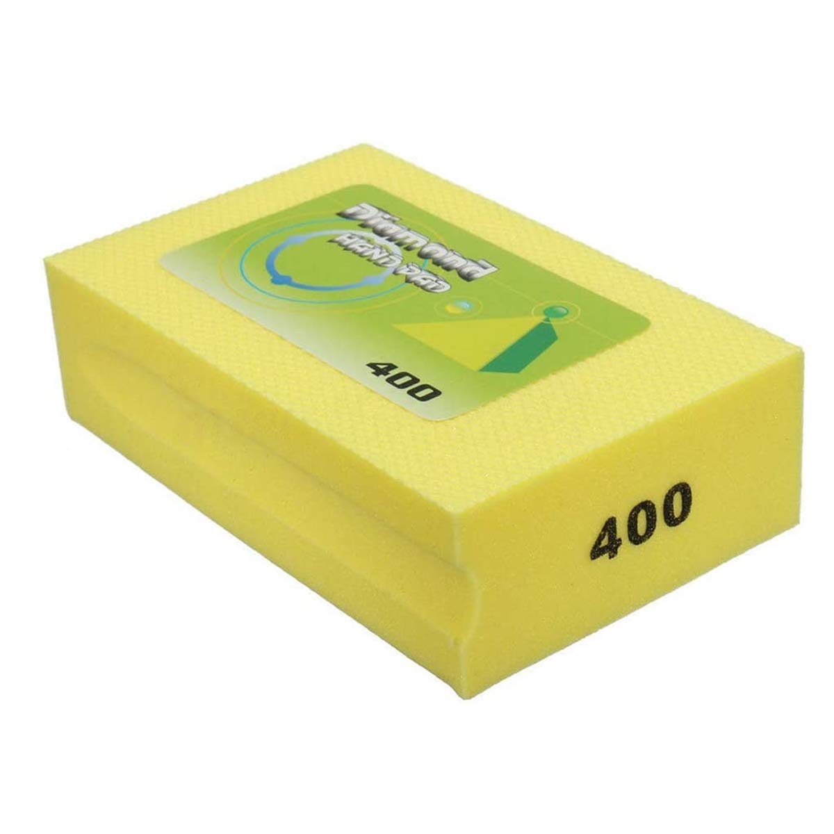 Unifizz Diamond Grinding Block Hand Polishing Pad 400 Grit Polishing Pads Diamond Hand Grinding Grinding Block, Yellow 1pcs
