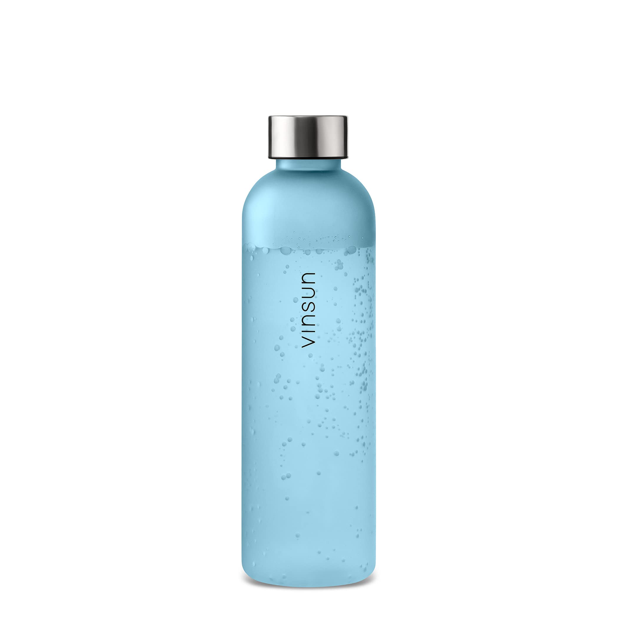 VINSUN Water Bottle 650ml Blue, Leak-proof Water Flask - BPA free, Eco-friendly, Tritan - Reusable Drinks Bottle for Sports, Gym, Travel, School, Cycling, Running, Work