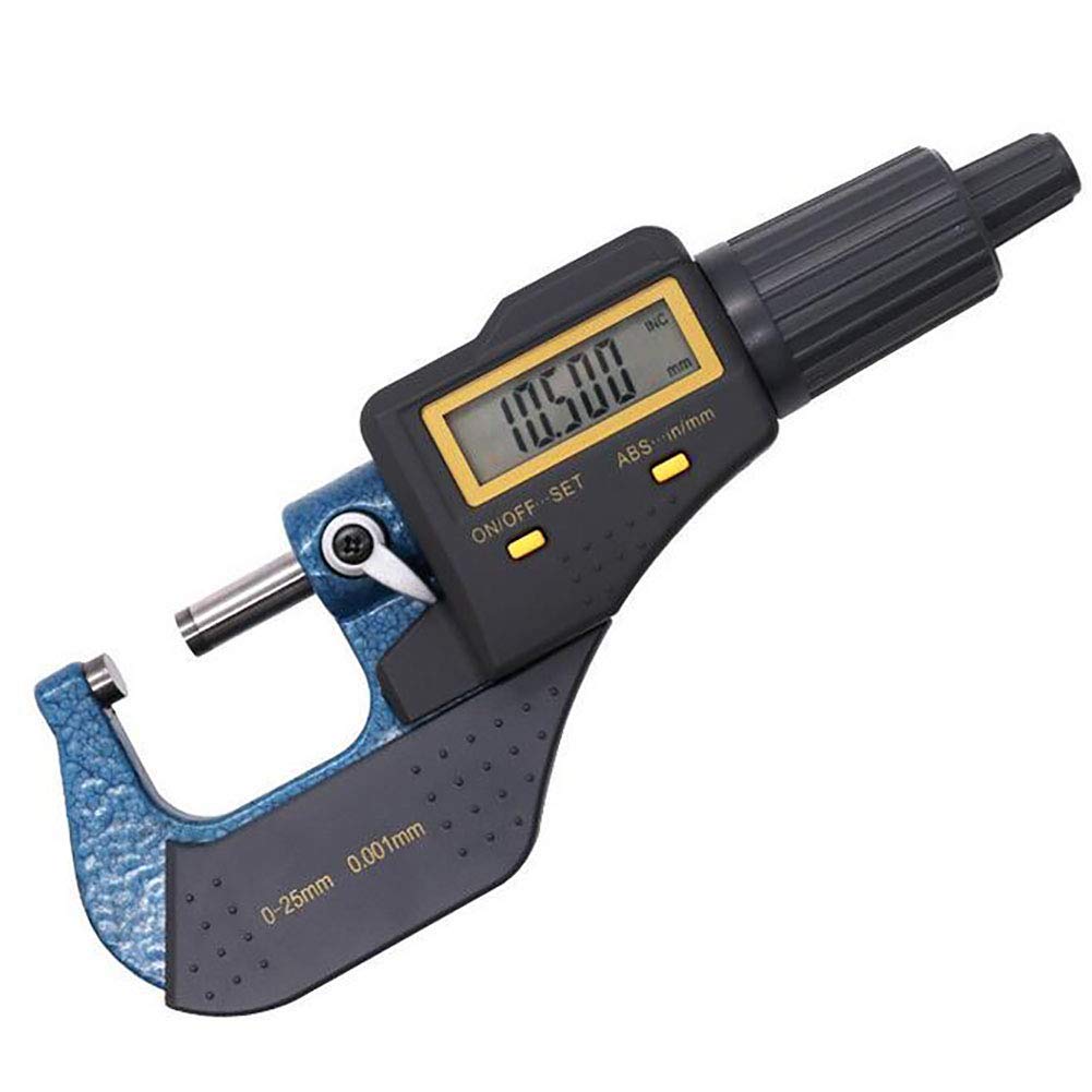 mlabs Digital Micrometer Screw Gauge Large LCD Screen 025MM MM/Inch by