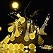 Lalapao Christmas Lights 2 Pack 30 LED Solar String Lights Water Drop Xmas Fairy String Outdoor Decorations Waterproof Home Decor Light Perfect for Tree Indoor Patio Garden Party Wedding (Warm White)…