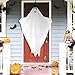 Unomor Halloween LED Light Up Ghost with Black Hat, Yard stake & Hanging Lanyard for Halloween Decorations Outdoor (Batteries Included) - 67 Inch