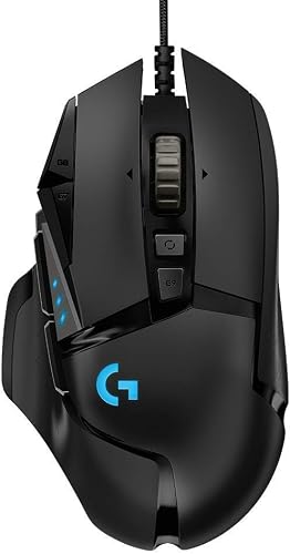 Logitech G502 Hero High Performance Wired Gaming Mouse, Hero 25K Sensor, 25,600 DPI, RGB, Adjustable Weights, 11 Programmable Buttons, On-Board Memory, PC/Mac (Renewed)