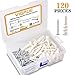 VIGRUE Drywall Anchors Plastic Self Drilling Hollow Wall Anchors with Tapping Screws Assortment Kit (120 PCS)(13×42mm)