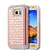 Galaxy S7 Active Case, S7 Active Case, Starshop Slim Dual Layer Armor Phone Case Cover With Spot Diamond With Screen Protector (Rose Gold)