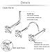Jstyle 22G 3 Pcs Stainless Steel Nose Rings Studs Screw L-Shape Piercing Body Jewelry 1.5mm 2mm 2.5mm 3mm