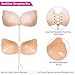SAWMONG Backless Strapless Bra, Self Adhesive Sticky Silicone Invisible Push up Bra with Drawstring, Skin, Cup B