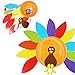 URATOT 9 Sets Thanksgiving Turkey Craft Kits DIY Festive Fall Thanksgiving Party School Activities Door Hanging Decoration Party Favor