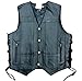 Men's Leather 10 Pockets Motorcycle Biker Vest New All Sizes (4XL (CHEST 56 INCHES))