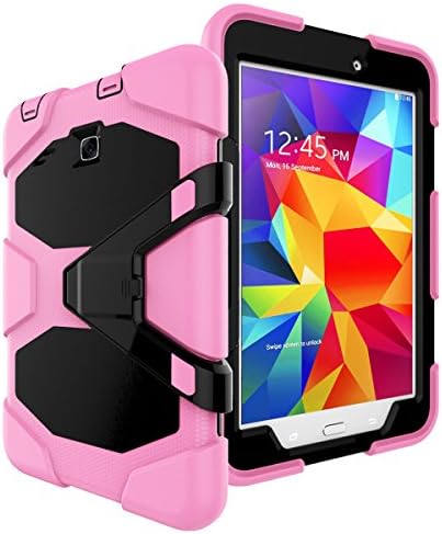 For Galaxy Tab A 8.0 Case, SM-T350 Case Samsung Galaxy Tab A 8.0"/8-inch (SM-T350) Heavy Duty Armor Rugged Protective Cover Case Pink