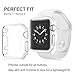Apple Watch Snap On Clear Case Full Protection + Screen Protector Built in Bumper Slim Skin [Watch Hard Cover] Corner Protective Case Shockproof Ultra Thin Series 1 & 2 Accessories (42mm Clear)