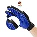 Pet Grooming Glove - Gentle Deshedding Brush Glove - Efficient Pet Hair Remover Mitt - Massage Tool with Enhanced Five Finger Design - Perfect for Dogs & Cats with Long & Short Fur, right-hand
