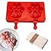 Silicone ICE POP Mold,DiDaDi 2 Cavities Cute ICE CAREM Bar Mould,Popsicle Molds DIY ICE CREAM Maker,Silicone Jelly Chocolate Candy Soap Molds with 20 Wooden Sticks - Paw by DiDaDi